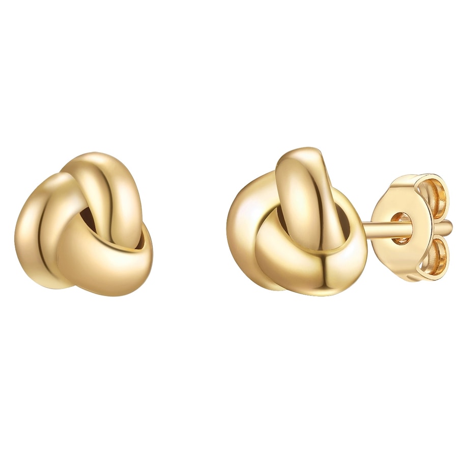 Trilani Srebrne kolczyki sztyfty srebro wysokiej próby żółte złoto Kolczyki 1 ct Damski