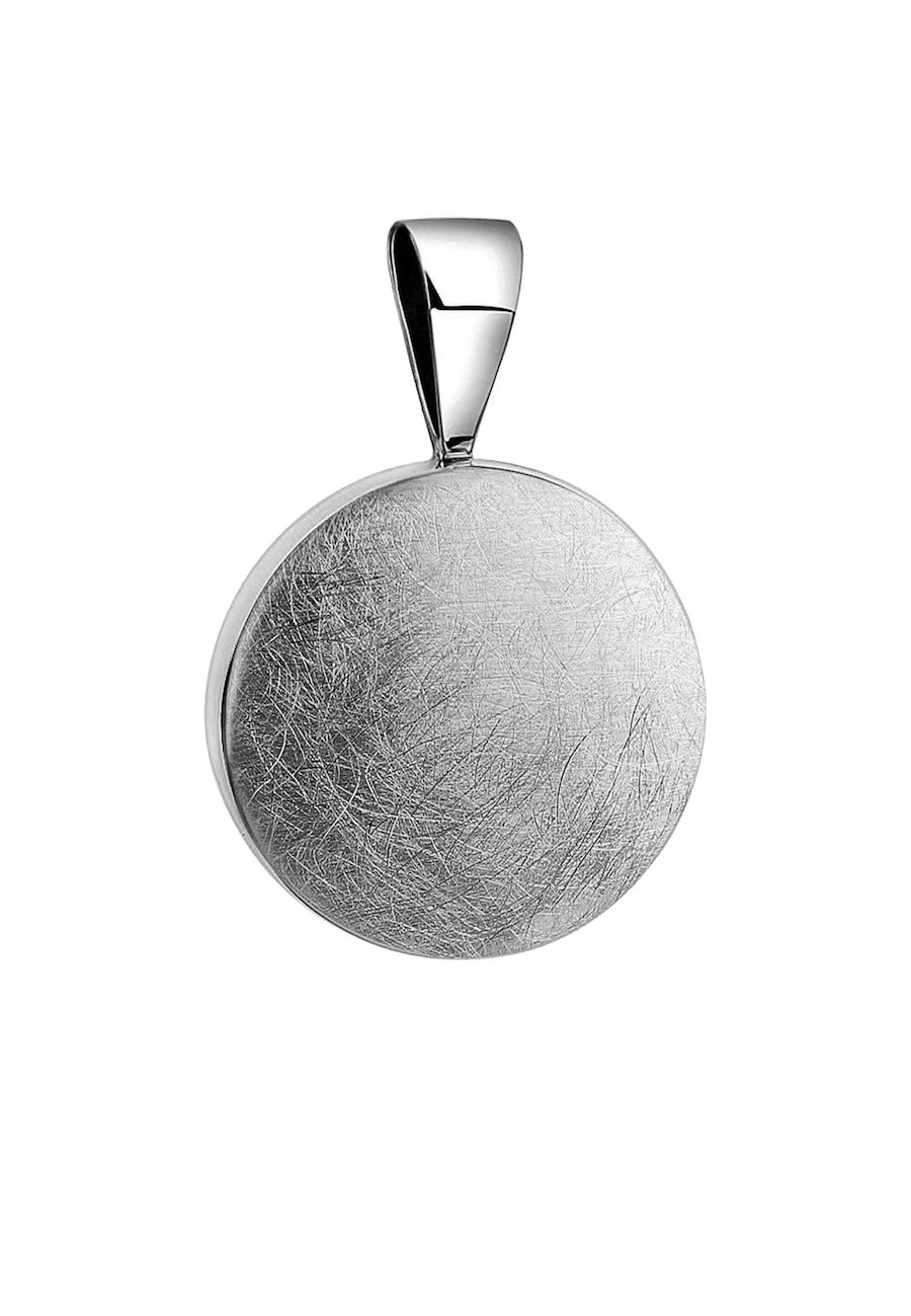 Nenalina Damski wisior płytkowy okrągły matowy ze srebra próby 925 Sterling Silver Wisiorki 1 ct