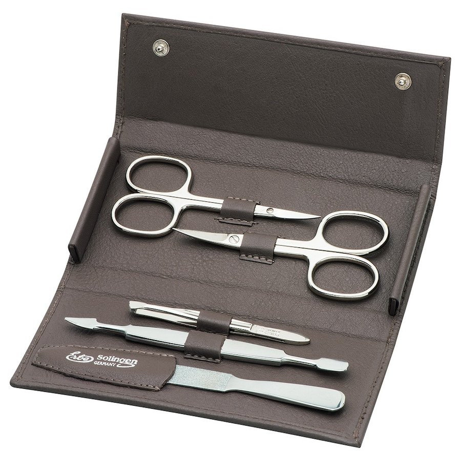 ERBE Siena Zestaw do manicure push button series taupe, 5 szt. Kuferki do makijażu 1 ct 1 szt.