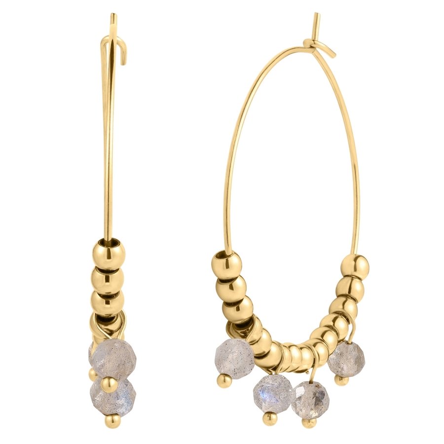 EASTSIDE Kolczyki Stal nierdzewna Żółte złoto Kolczyki koła 1 ct Damski