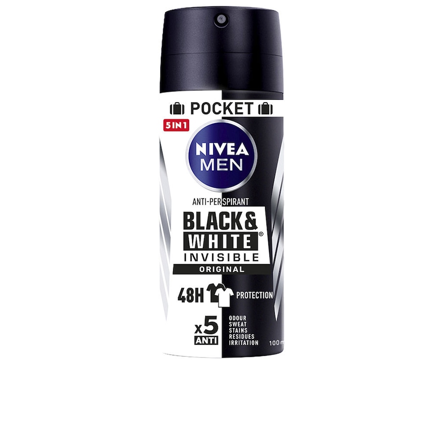 NIVEA MĘSKI dezodorant w sprayu BLACK &amp, WHITE INVISIBLE Dezodoranty 100 ml Męskie