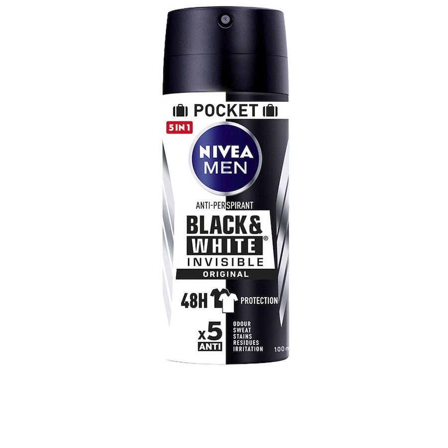 NIVEA MĘSKI dezodorant w sprayu BLACK &amp, WHITE INVISIBLE Dezodoranty 100 ml Męskie