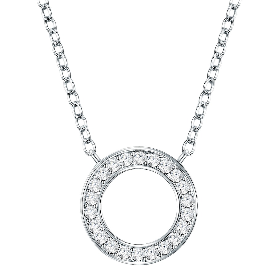 Rafaela Donata Lańcuszek z kryształkami Swaro srebro wysokiej próby zdobiony kryształkami Swarovski® srebrny Naszyjniki 1 ct Damski