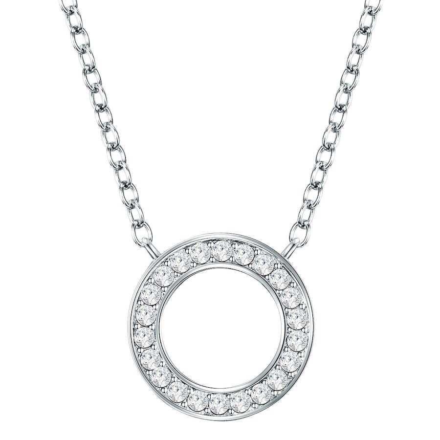 Rafaela Donata Lańcuszek z kryształkami Swaro srebro wysokiej próby zdobiony kryształkami Swarovski® srebrny Naszyjniki 1 ct Damski