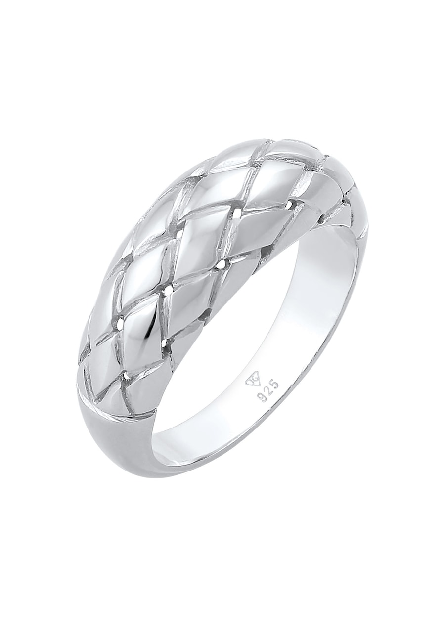 Elli Damski wyrafinowany pierścionek Chunky Blogger Trend w pozłacanym srebrze 925 Sterling Silver Pierścionki 1 ct