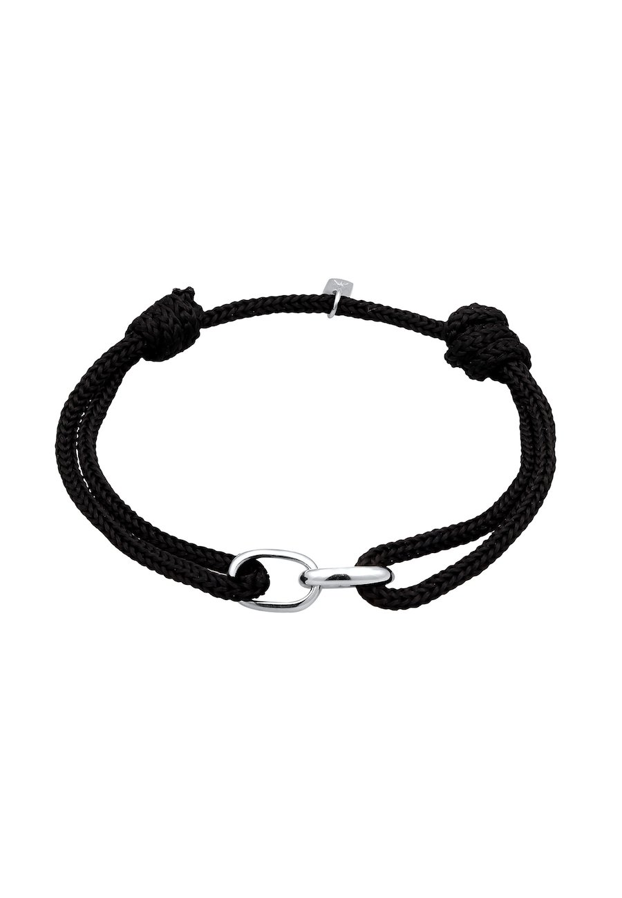 KUZZOI Męskie owalne ogniwa z nylonu ze srebra próby 925 Biżuteria męska 1 ct