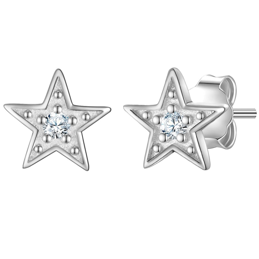 Glanzstücke München Kolczyki Gwiazda z Srebro wysokiej próby w Srebrny 1 ct Damski