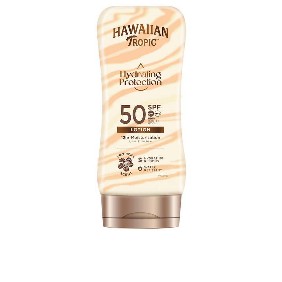 Hawaiian Tropic JEDWABNY NAWILŻAJĄCY OCHRONNY krem przeciwsłoneczny SPF50 Ochrona przeciwsłoneczna 180 ml