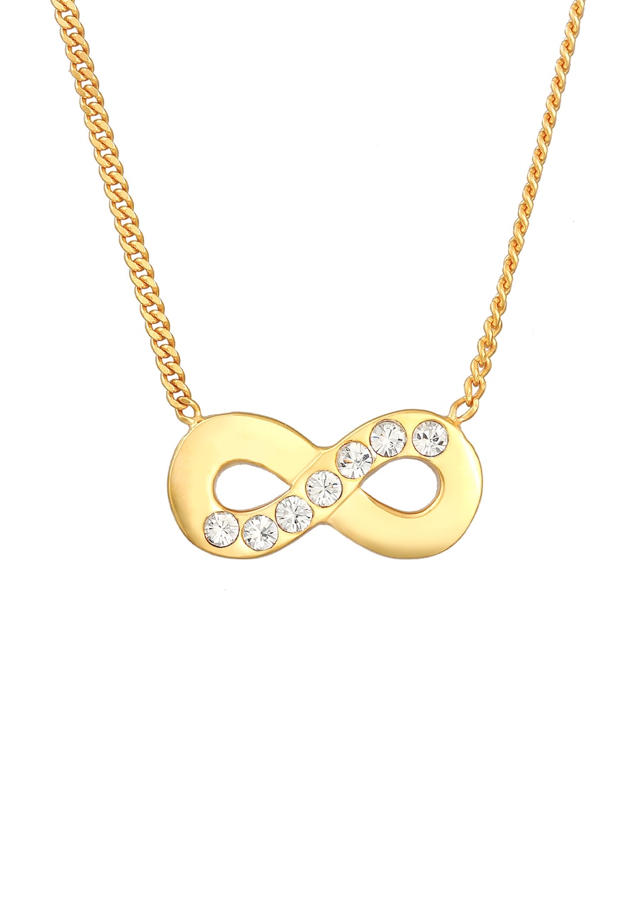 Elli Damski wisior Infinity symbol nieskończoności z kryształami w srebrze próby 925 sterling silver Naszyjniki 1 ct