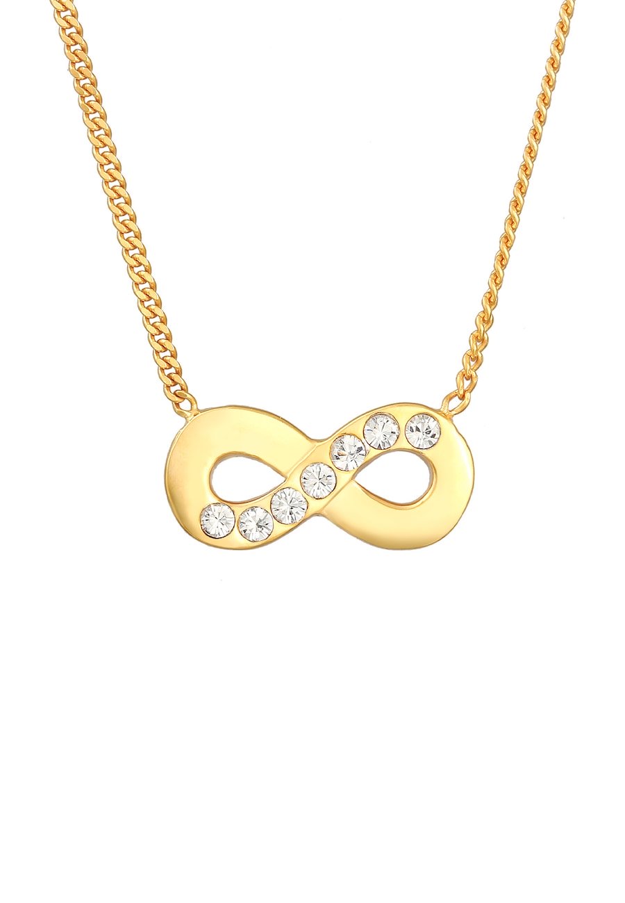 Elli Damski wisior Infinity symbol nieskończoności z kryształami w srebrze próby 925 sterling silver Naszyjniki 1 ct