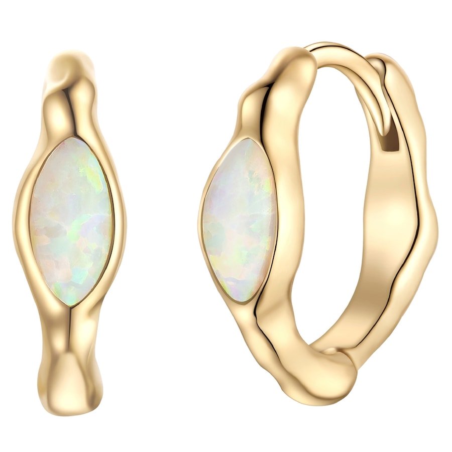 Glanzstücke München Kolczyki Srebro wysokiej próby Żółte złoto Kolczyki koła 1 ct Damski