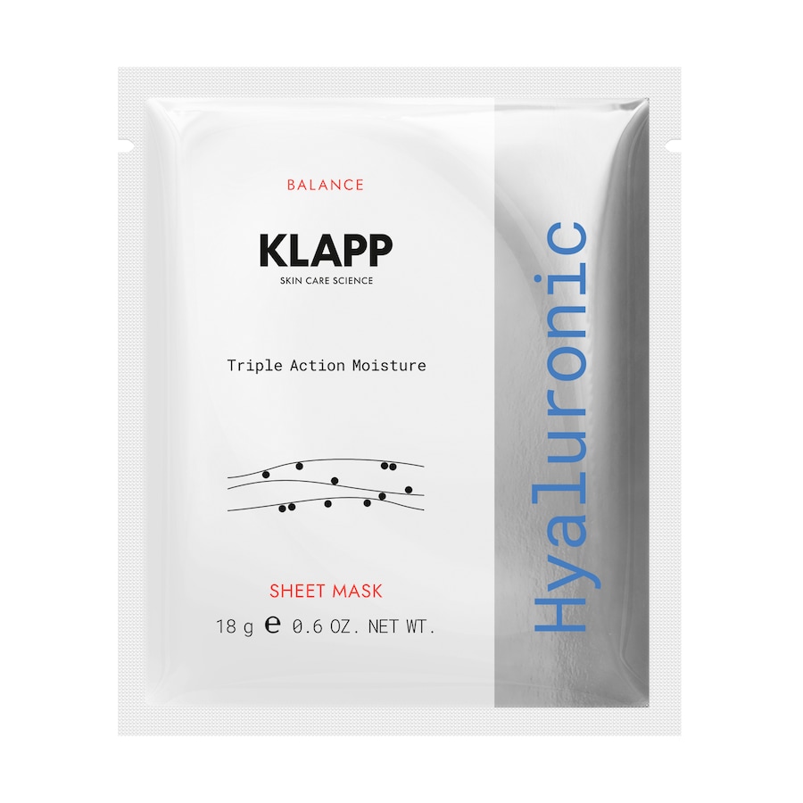 Klapp Triple Action Moisture Sheet Mask Maseczki nawilżające 9 ml