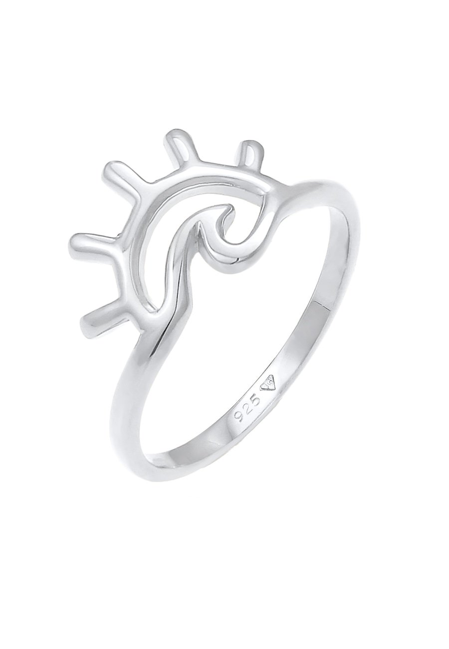 Elli Damski, wschód słońca, morze, fale,lato Trend Blogger srebro 925 Sterling Silver Pierścionki 1 ct