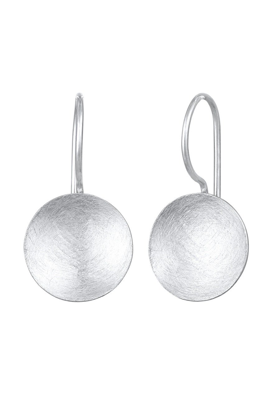 Nenalina damskie okrągłe szczotkowane ze srebra próby 925 Kolczyki 1 ct Damski