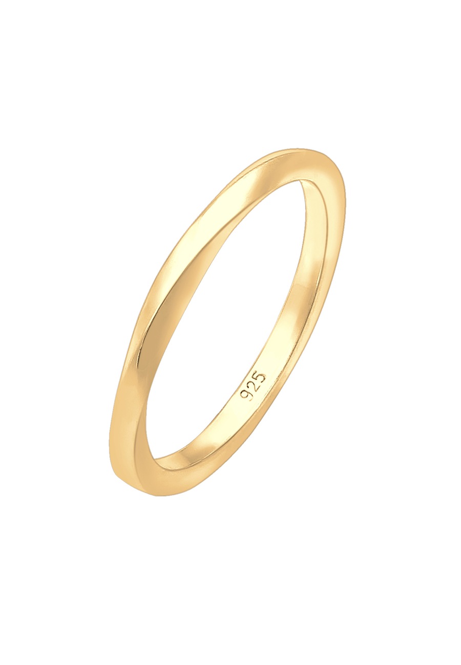 Elli Damskie Knot Ring Timeless Basic w srebra próby 925 Pierścionki 1 ct