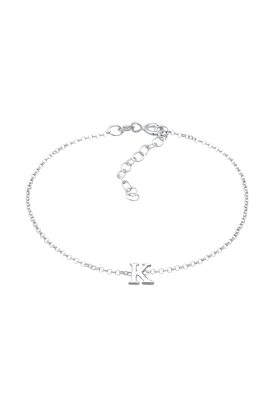 Elli Damski wisiorek Litera K Basic ze srebra próby 925 Sterling Silver Bransoletki 1 ct