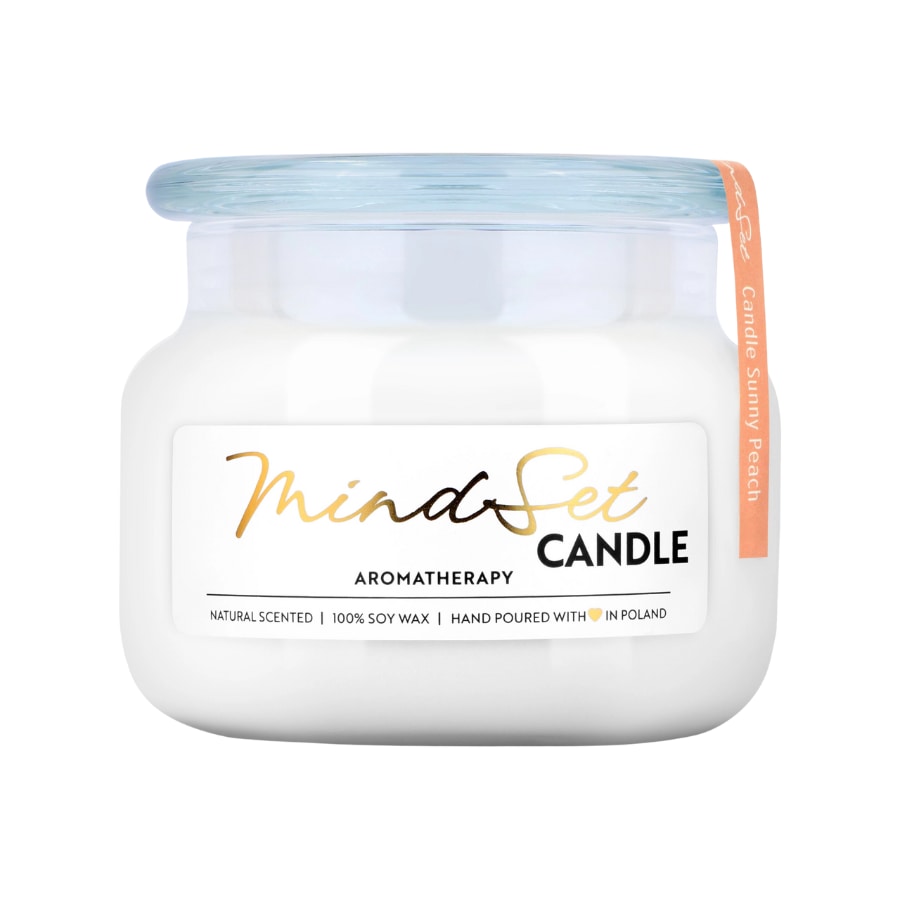 Mindset Cosmetics Świeca sojowa Sunny Peach Świeczki 450 ml