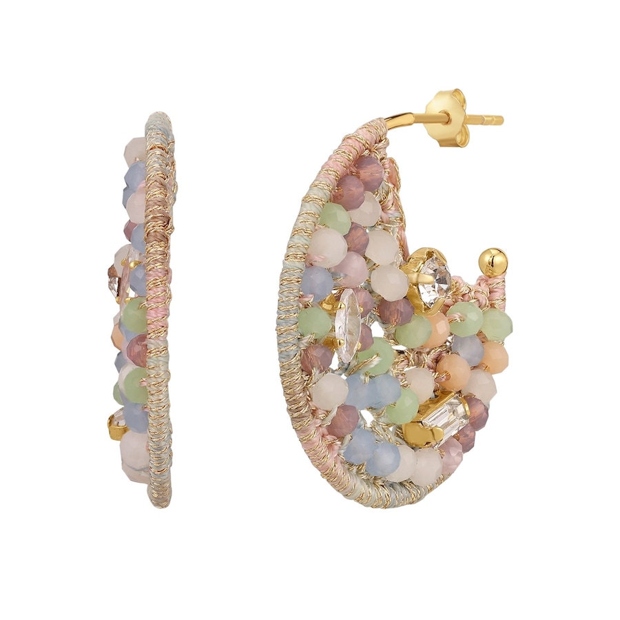 Yokoamii Kolczyki Mosiadz Żółte złoto Kolczyki koła 1 ct Damski