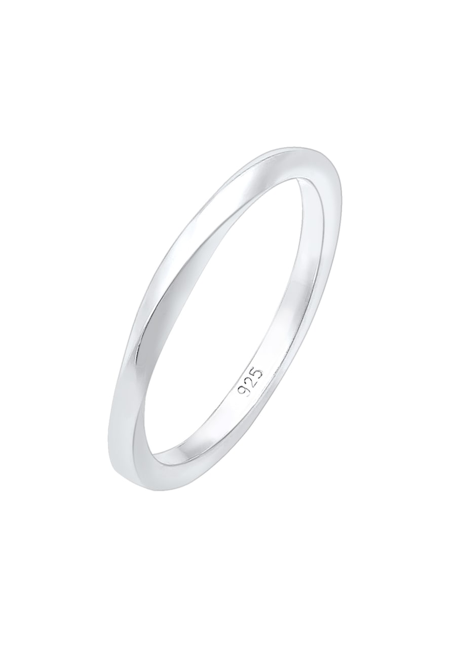 Elli Damskie Knot Ring Timeless Basic w srebra próby 925 Pierścionki 1 ct
