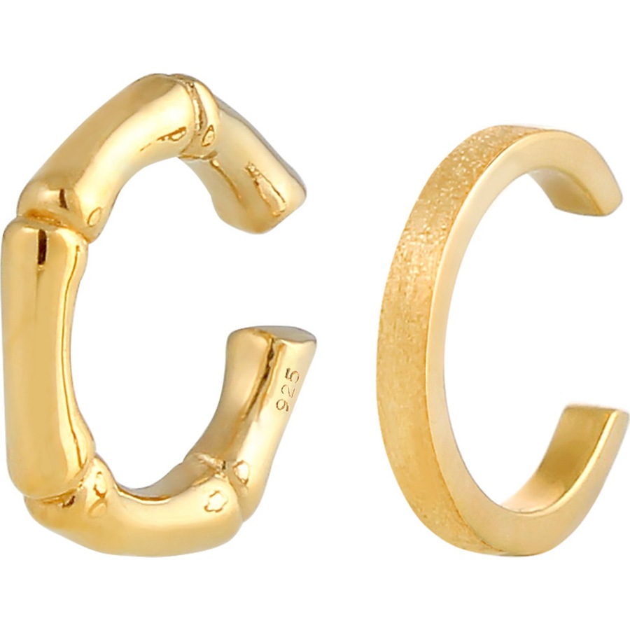 Elli Damski Zestaw nausznic Bambus Minimal Basic Summer w srebrze 925 Sterling Silver Nausznice 1 ct