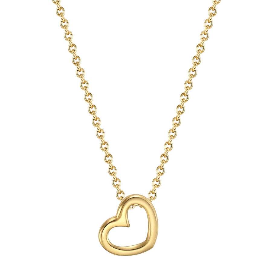 Trilani Naszyjnik srebrny Serce srebro wysokiej próby żółte złoto Naszyjniki 1 ct Damski