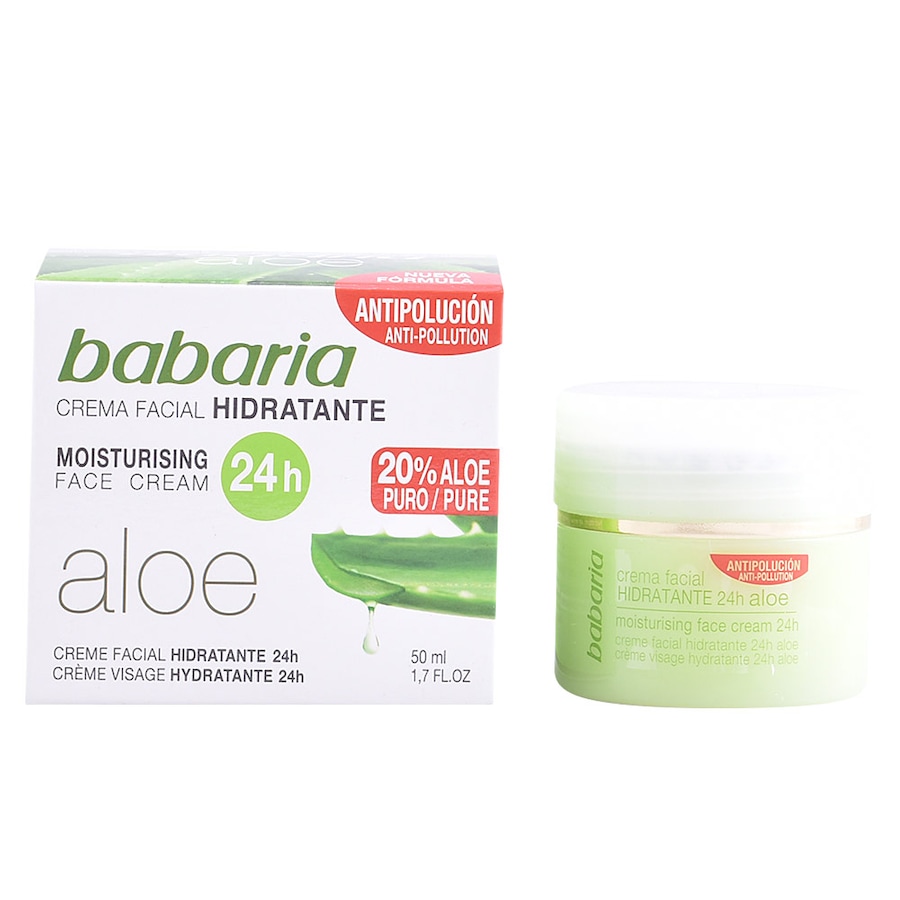Babaria ALOE VERA 24H moisturising face cream Kremy do twarzy 50 ml Damski