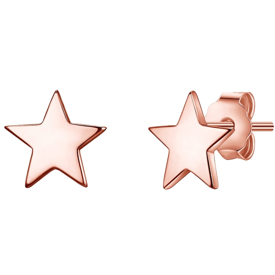 Glanzstücke München Srebrne kolczyki sztyfty Gwiazda srebro wysokiej próby żółte złoto Kolczyki 1 ct Damski