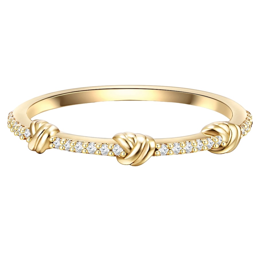 Glanzstücke München Srebrny pierścionek srebro wysokiej próby Cyrkonia żółte złoto Pierścionki 1 ct Damski