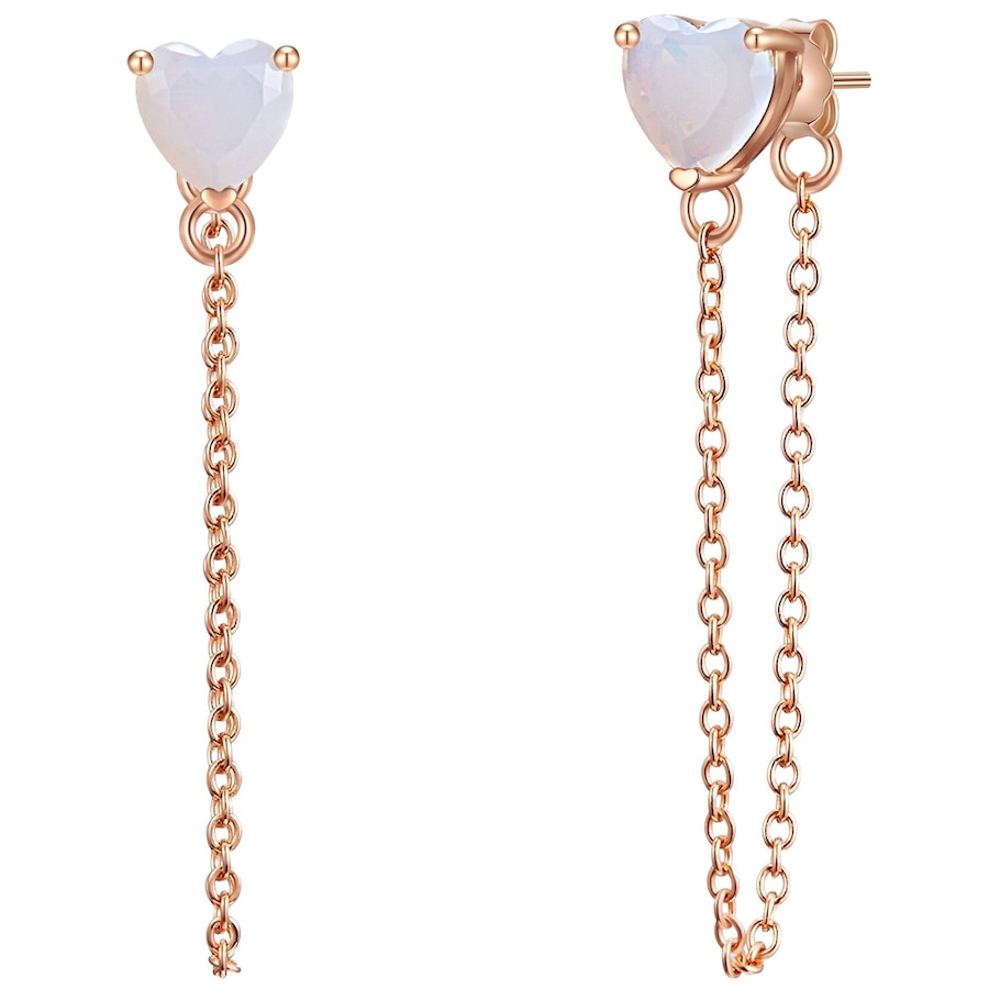 Glanzstücke München Kolczyki Serce z Srebro wysokiej próby w Różowy złoty 1 ct Damski