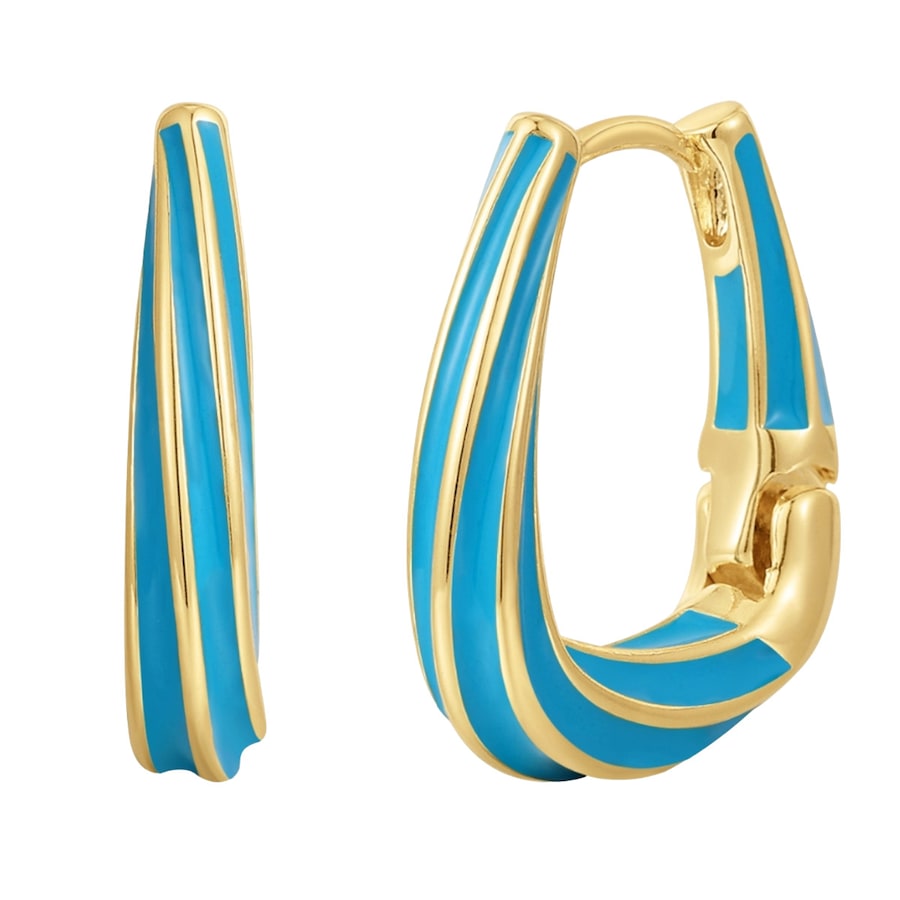 Yokoamii Kolczyki Mosiadz Różowy złoty Kolczyki koła 1 ct Damski