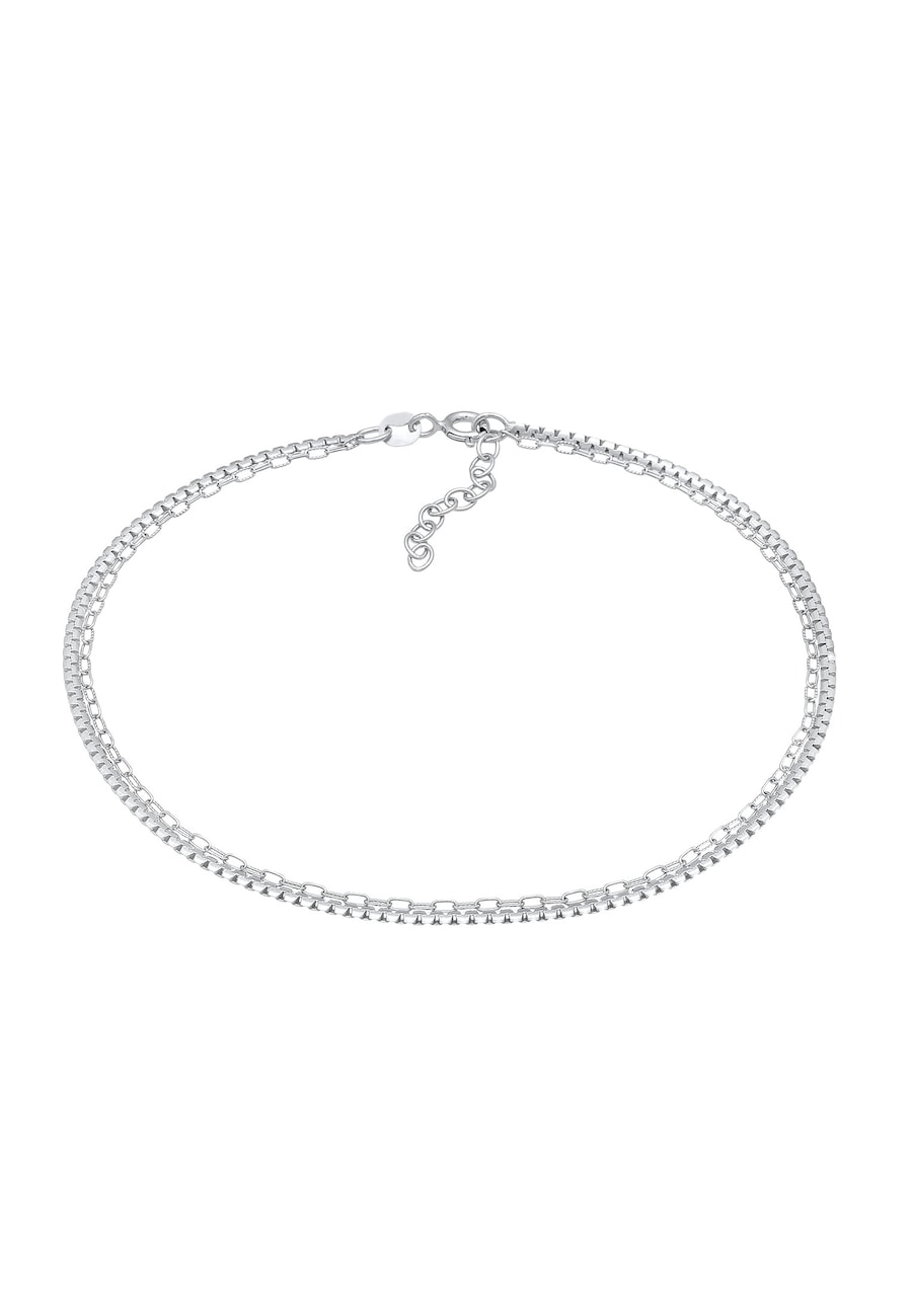 Elli Damska bransoletka na kostkę Basic Trend ze srebra próby 925 Sterling Silver Bransoletki na nogę 1 ct Damski