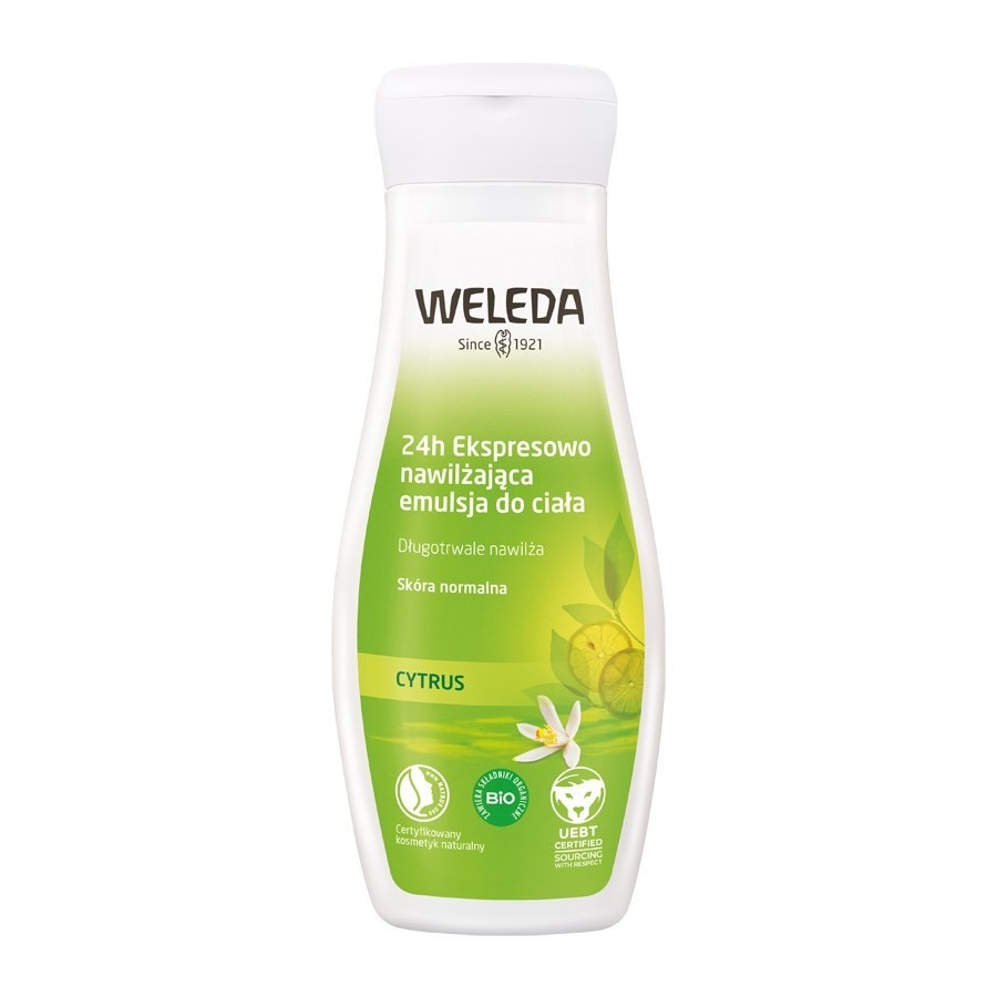 Weleda Citrus 24h Ekspresowa cytrusowa nawilżająca emulsja do ciała Balsamy do ciała 200 ml