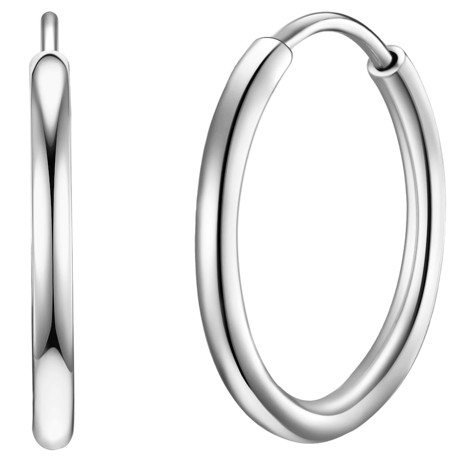 Rafaela Donata Srebrne kolczyki kreole srebro wysokiej próby srebrny Kolczyki koła 1 ct Damski