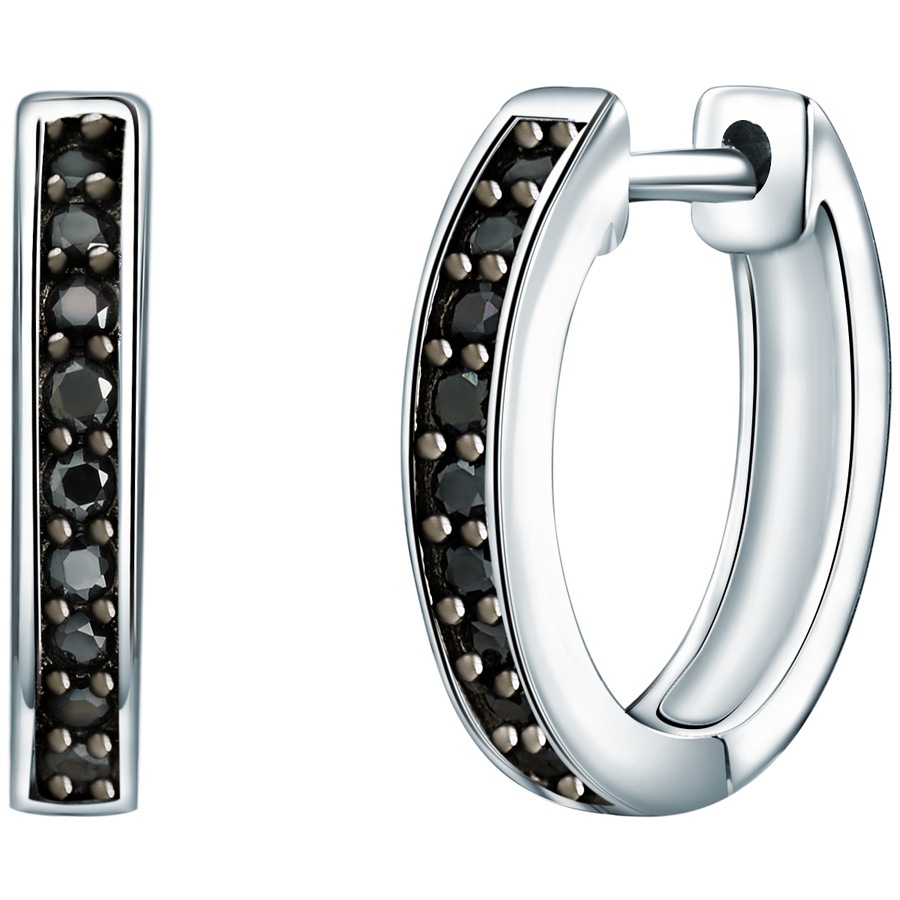 Rafaela Donata Srebrne kolczyki kreole srebro wysokiej próby Cyrkonia srebrny Kolczyki koła 1 ct Damski