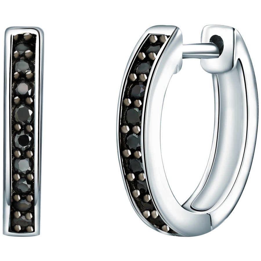 Rafaela Donata Srebrne kolczyki kreole srebro wysokiej próby Cyrkonia srebrny Kolczyki koła 1 ct Damski