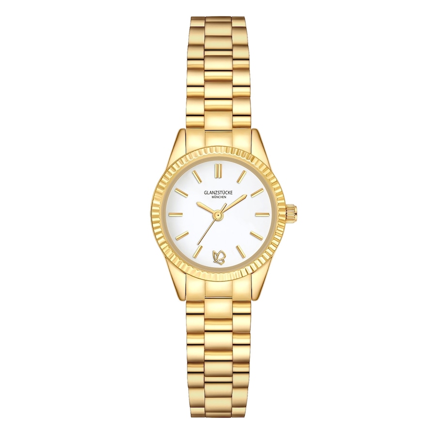 Glanzstücke München Zegarek na reke ze stali nierdzewnej w kolorze zlotym Zegarki damskie 1 ct Damski