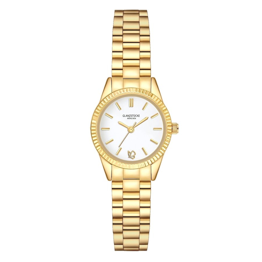 Glanzstücke München Zegarek na reke ze stali nierdzewnej w kolorze zlotym Zegarki damskie 1 ct Damski