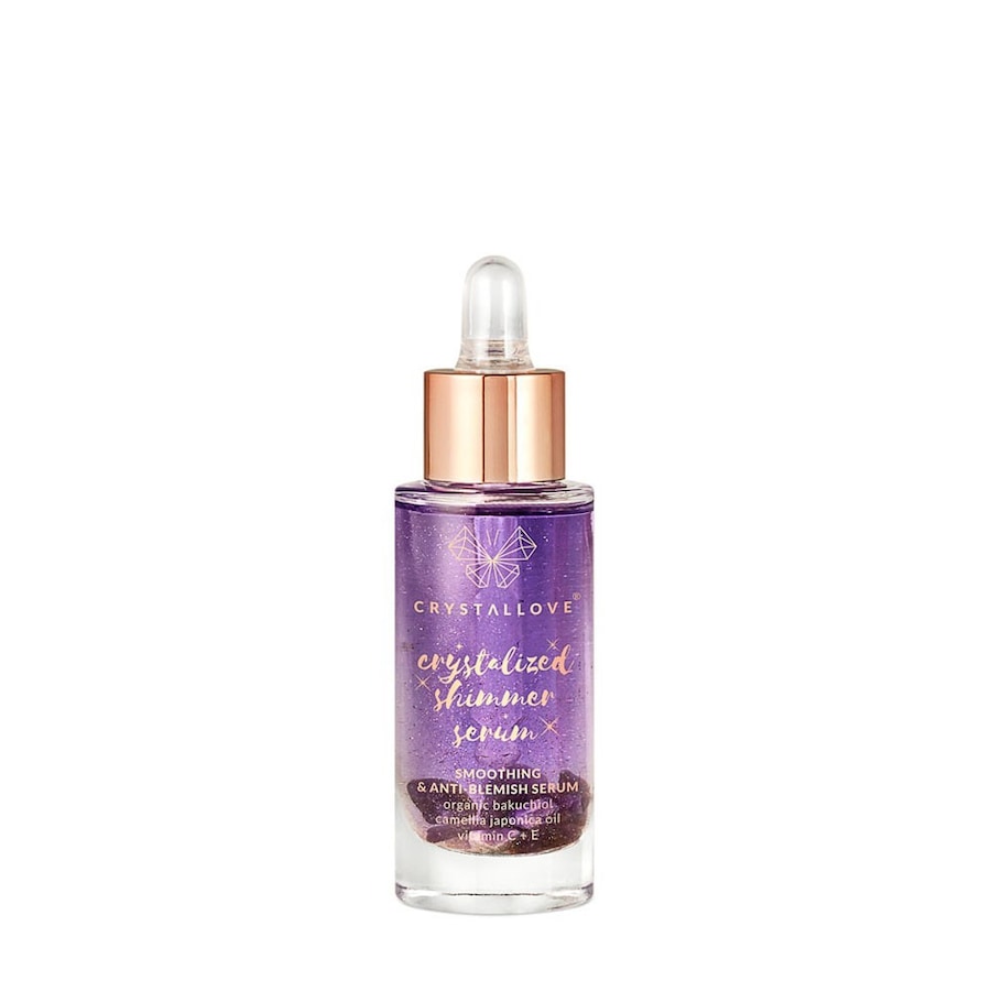 Crystallove Amethyst shimmer serum – serum do twarzy z ametystem i bakuchiolem Serum nawilżające 30 ml
