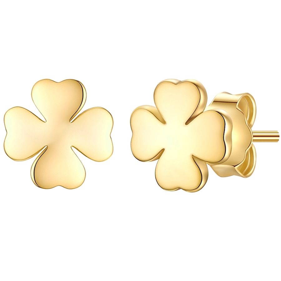 Glanzstücke München Kolczyki Koniczynka z Srebro wysokiej próby w Żółte złoto 1 ct Damski