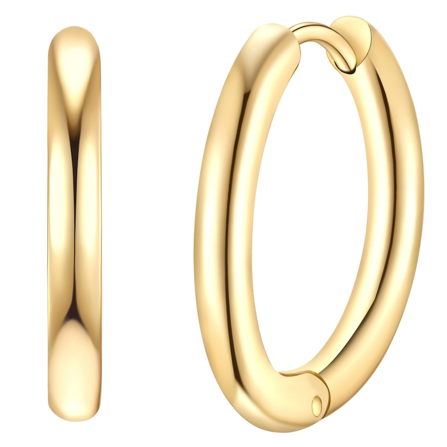 EASTSIDE Kobiety Kolczyki Stal nierdzewna Żółte złoto Kolczyki koła 1 ct Damski