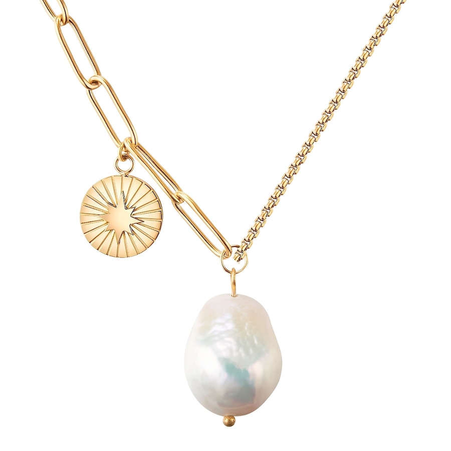 Valero Pearls Stal nierdzewna Perła hodowlana słodkowodna Naszyjniki 1 ct Damski