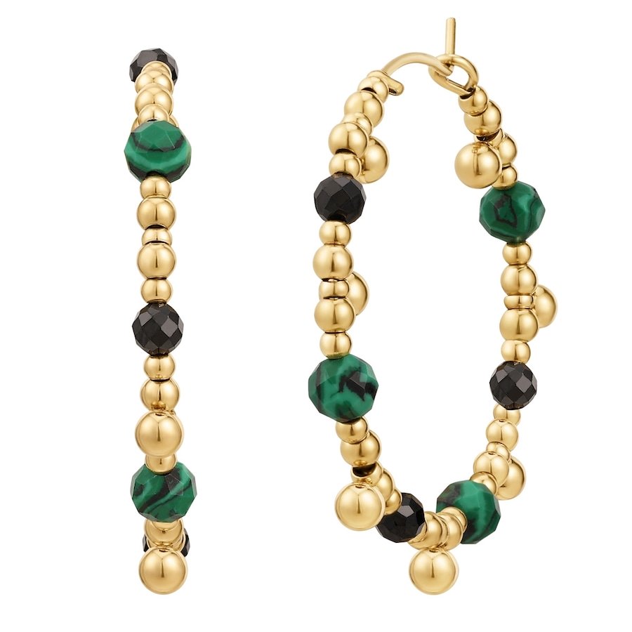 EASTSIDE Kolczyki Stal nierdzewna Żółte złoto Kolczyki koła 1 ct Damski