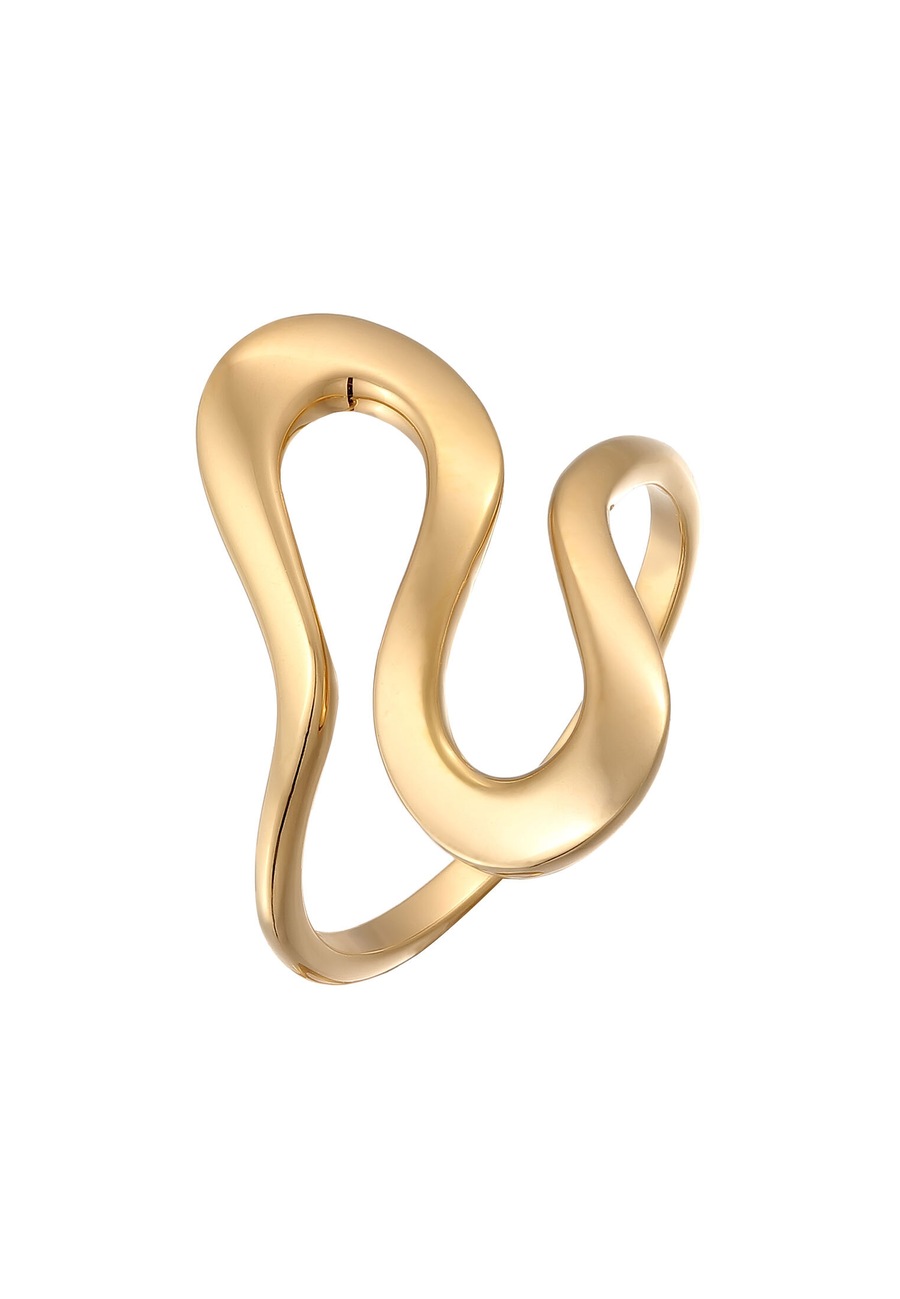 Elli Pierścionek damski Fala Srebro 925 Uroczysty wieczór Pierścionki 1 ct Damski