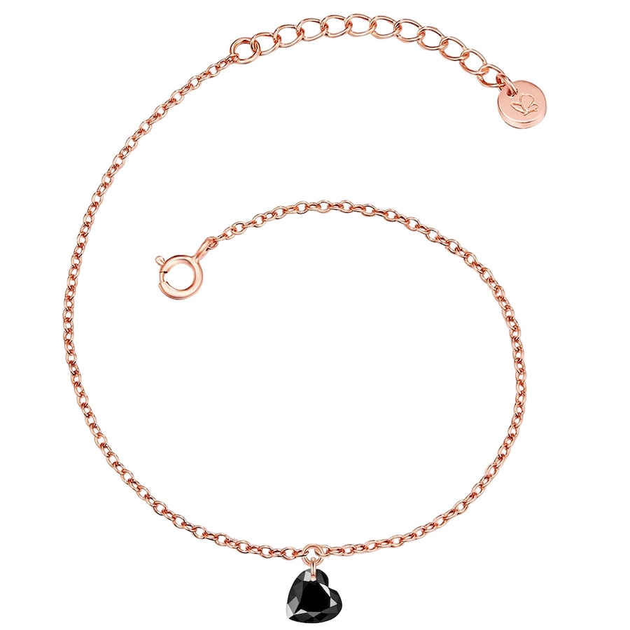 Glanzstücke München Bransoletka Serce z Srebro wysokiej próby w Różowy złoty Bransoletki 1 ct Damski