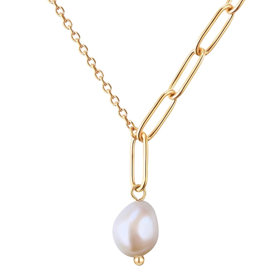 Valero Pearls Stal nierdzewna Perła hodowlana słodkowodna Naszyjniki 1 ct Damski