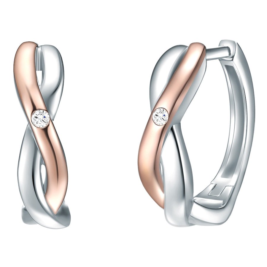 Lulu & Jane Srebro wysokiej pr óby Brylant Kolczyki koła 1 ct Damski