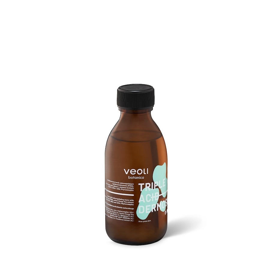 Veoli Botanica TRIPLE ACID DERMOSOLUTION Multikwasowy tonik seboregulujący z glukonolaktonem (PHA), aktywnym ekstraktem z zielonej herbaty z EGCG, BHA