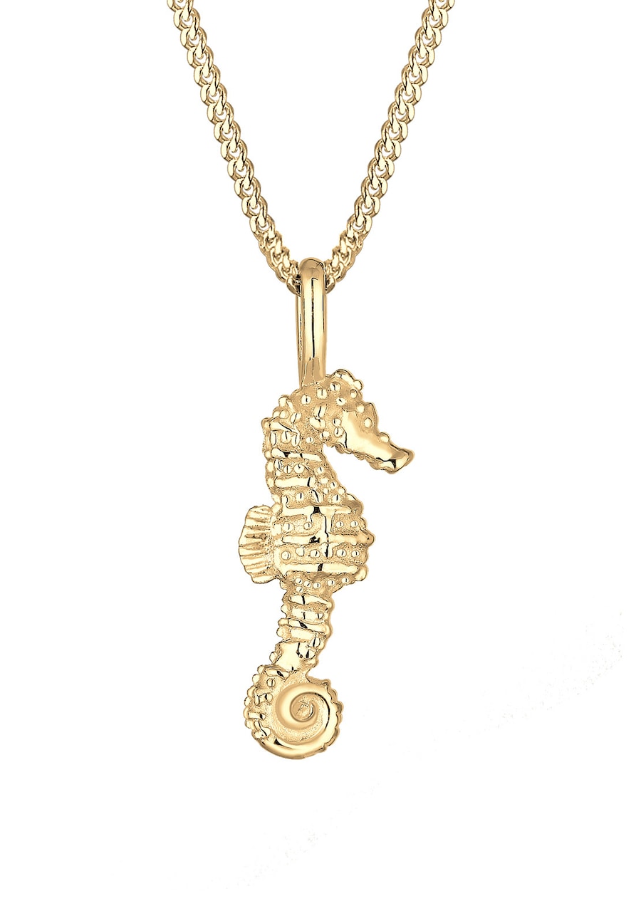 Elli Damski wisiorek konik morski ze srebra próby 925 Sterling Silver o długości 45 cm Naszyjniki 1 ct