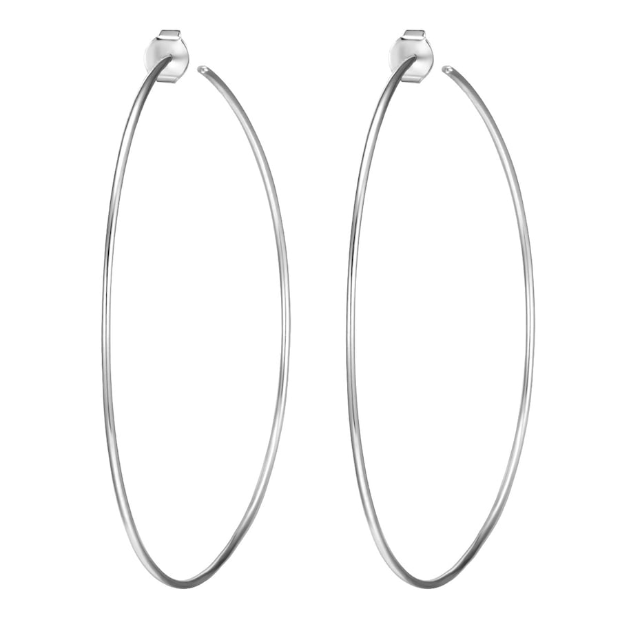 Glanzstücke München Srebrne kolczyki kreole srebro wysokiej próby srebrny Kolczyki koła 1 ct Damski