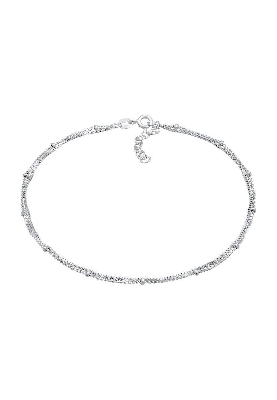 Elli Damska bransoletka na kostkę warstwowa kula w srebrze 925 Sterling Silver Bransoletki na nogę 1 ct Damski